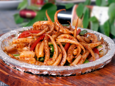 脂肪含量極低的美味——醬爆魷魚！